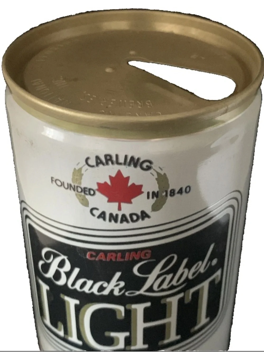 Vintage Beer Can Carling Black Label Light Empty Product of USA